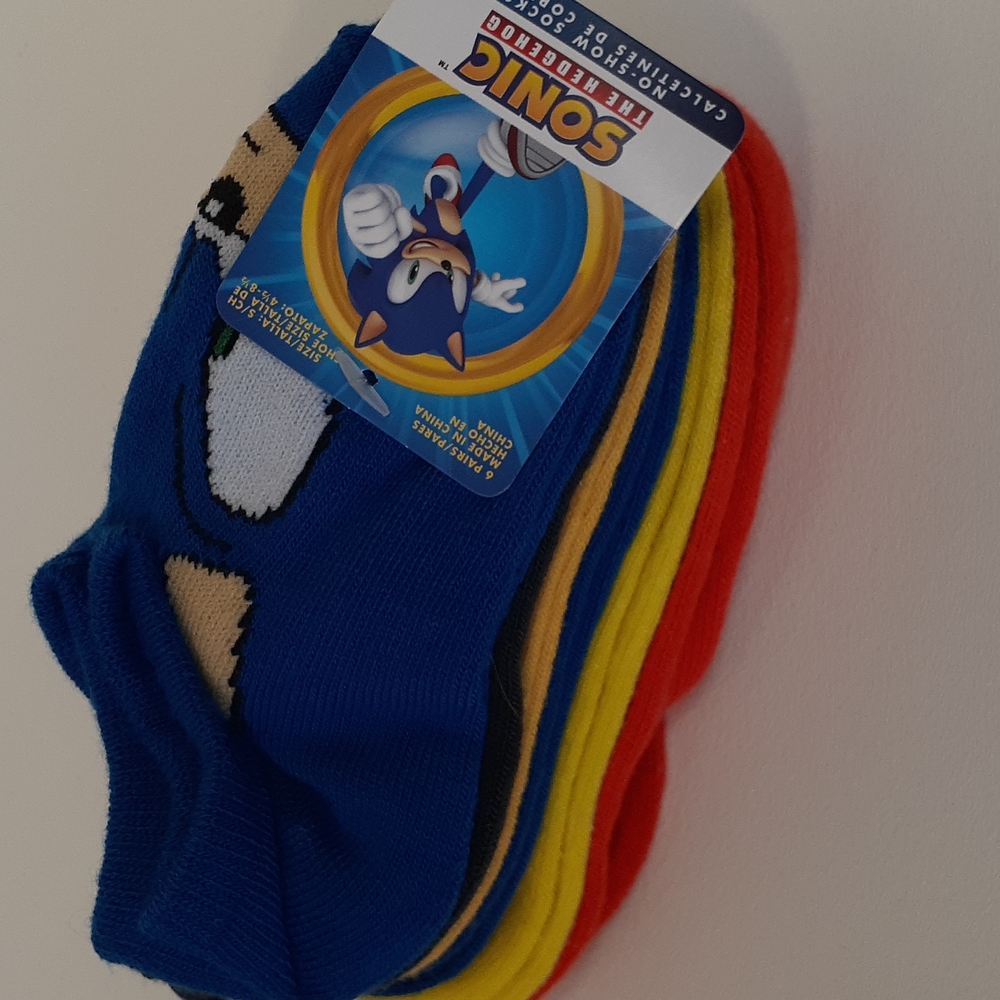 Boys no show sonic the hedgehog socks 6 pack